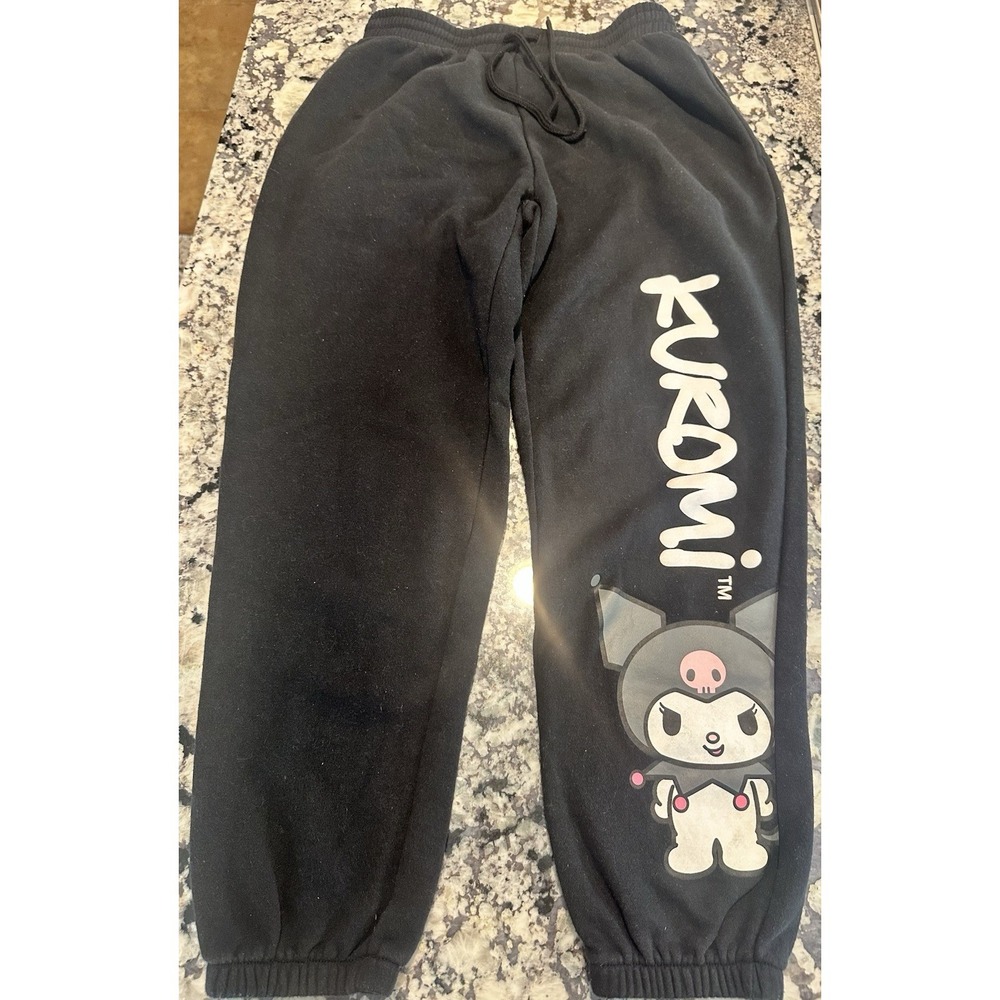 Kuromi By Sanrio Black Sweats, Women's Size Small